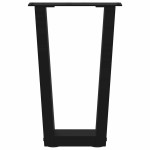 vidaXL Picioare pentru măsuță de cafea în formă de V, 2 buc., negru, 38x (42-43,3) cm, oțel