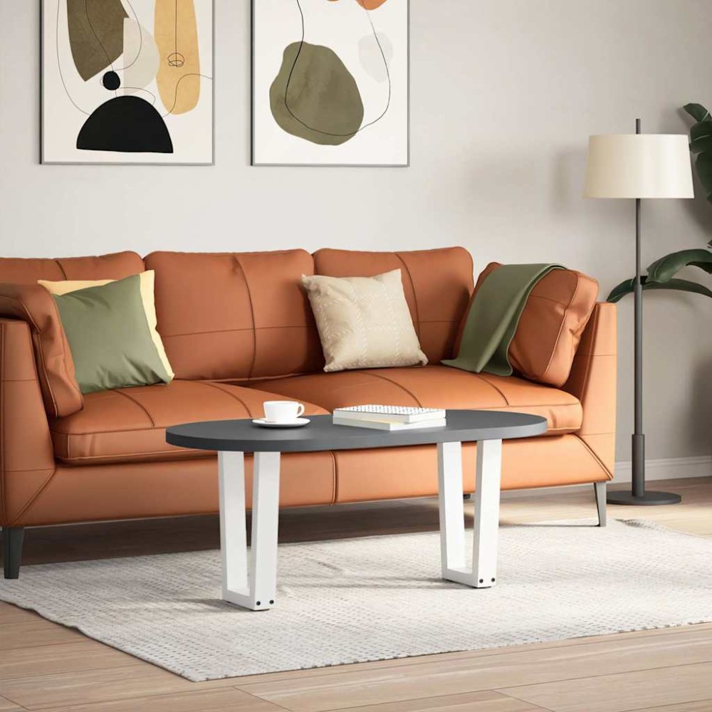 vidaXL Picioare pentru măsuță de cafea în formă de V, 2 buc., alb, 38x(42-43,3) cm, oțel