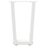 vidaXL Picioare pentru măsuță de cafea în formă de V, 2 buc., alb, 38x(42-43,3) cm, oțel