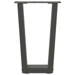 vidaXL Picioare pentru măsuță de cafea în formă de V, 2 buc., antracit, 38x(42-43,3) cm, oțel