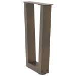 vidaXL Picioare pentru măsuță de cafea în formă de V, 2 buc., oțel natural, 38x(42-43,3) cm