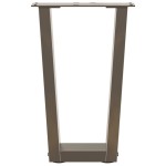vidaXL Picioare pentru măsuță de cafea în formă de V, 2 buc., oțel natural, 38x(42-43,3) cm