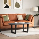 vidaXL Picioare pentru măsuță de cafea în formă de V, 2 buc., negru, 50x(42-43,3) cm, oțel