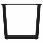 vidaXL Picioare pentru măsuță de cafea în formă de V, 2 buc., negru, 50x(42-43,3) cm, oțel
