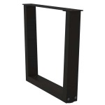 vidaXL Picioare pentru măsuță de cafea în formă de V, 2 buc., negru, 50x(42-43,3) cm, oțel