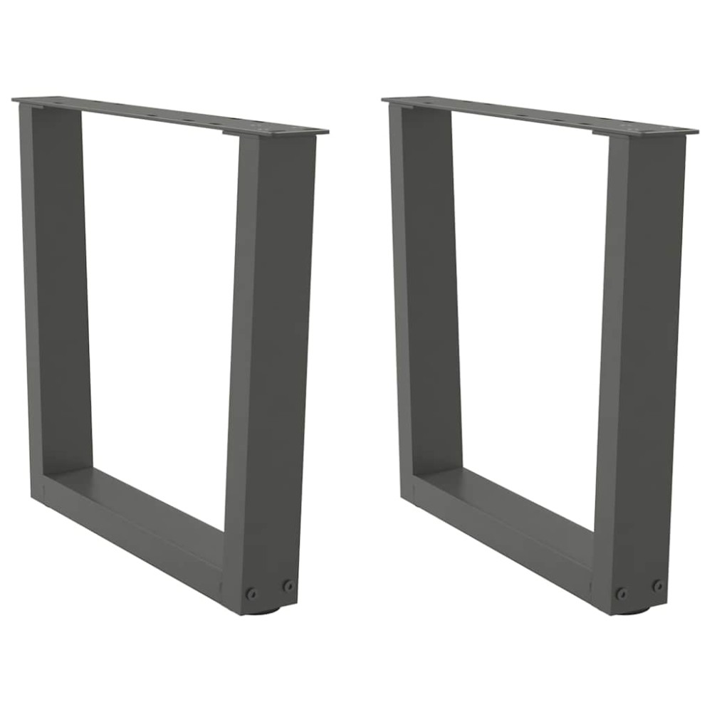 vidaXL Picioare pentru măsuță de cafea în formă de V, 2 buc., antracit, 50x(42-43,3) cm, oțel