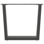 vidaXL Picioare pentru măsuță de cafea în formă de V, 2 buc., antracit, 50x(42-43,3) cm, oțel