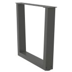 vidaXL Picioare pentru măsuță de cafea în formă de V, 2 buc., antracit, 50x(42-43,3) cm, oțel