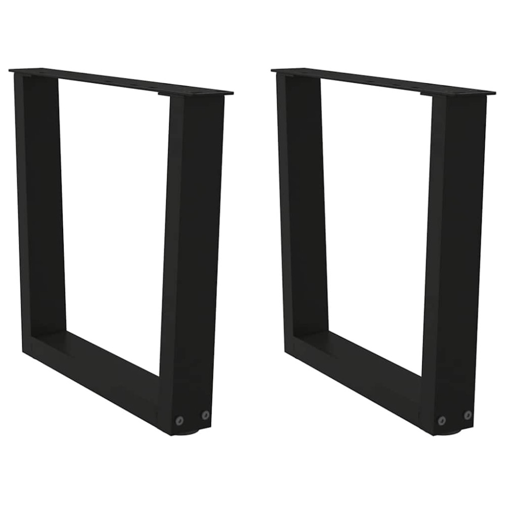 vidaXL Picioare pentru măsuță de cafea în formă de V, 2 buc., negru, 60 x (42-43,3) cm, oțel