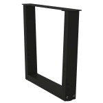 vidaXL Picioare pentru măsuță de cafea în formă de V, 2 buc., negru, 60 x (42-43,3) cm, oțel