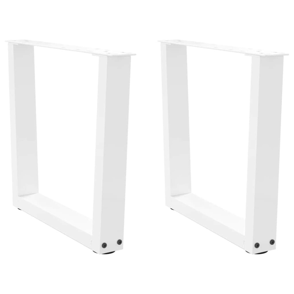 vidaXL Picioare pentru măsuță de cafea în formă de V, 2 buc., alb, 60 x (42-43,3) cm, oțel