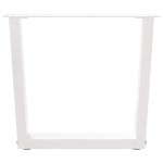 vidaXL Picioare pentru măsuță de cafea în formă de V, 2 buc., alb, 60 x (42-43,3) cm, oțel