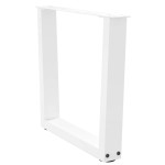 vidaXL Picioare pentru măsuță de cafea în formă de V, 2 buc., alb, 60 x (42-43,3) cm, oțel