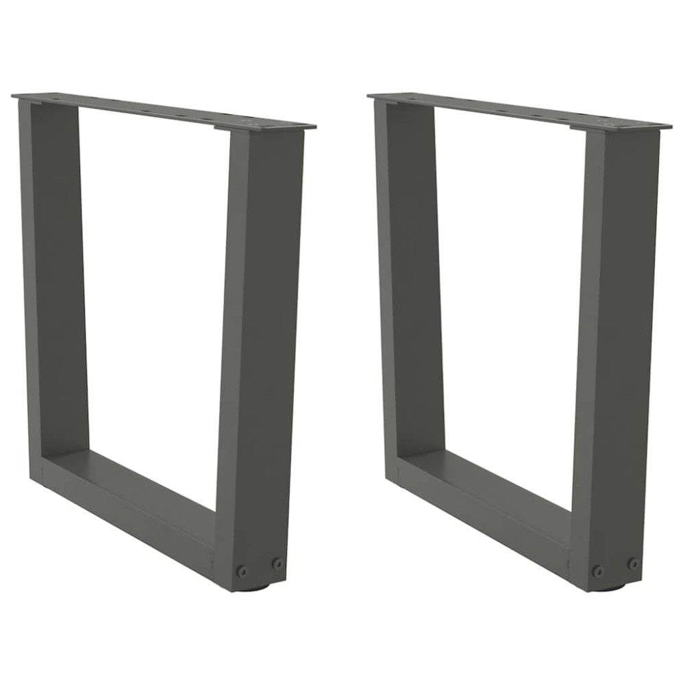 vidaXL Picioare pentru măsuță de cafea în formă de V, 2 buc., antracit, 60x(42-43,3) cm, oțel