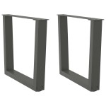 vidaXL Picioare pentru măsuță de cafea în formă de V, 2 buc., antracit, 60x(42-43,3) cm, oțel