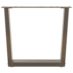 vidaXL Picioare pentru măsuță de cafea în formă de V, 2 buc., oțel natural, 60 x (42-43,3) cm