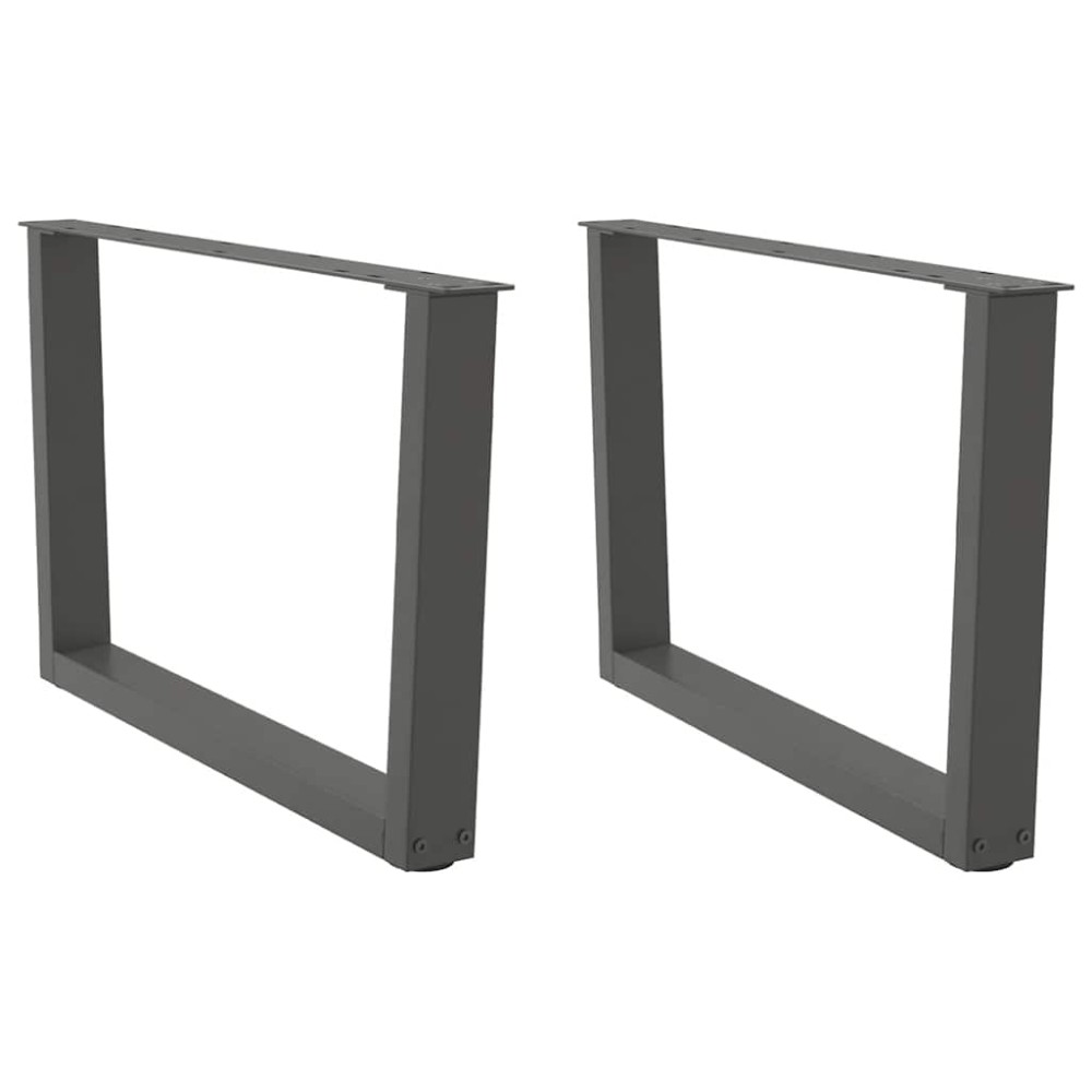 vidaXL Picioare pentru măsuță de cafea în formă de V, 2 buc., antracit, 70x(42-43,3) cm, oțel