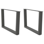 vidaXL Picioare pentru măsuță de cafea în formă de V, 2 buc., antracit, 70x(42-43,3) cm, oțel