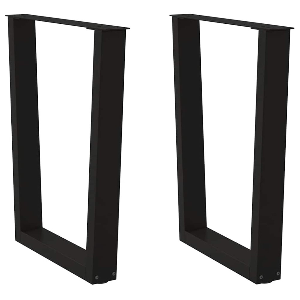 vidaXL Picioare de masă în formă de V, 2 buc., negru, 60 x (72-73,3) cm, oțel