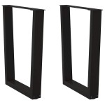 vidaXL Picioare de masă în formă de V, 2 buc., negru, 60 x (72-73,3) cm, oțel vidaXL Picioare de masă în formă de V, 2 buc., negru, 60 x (72-73,3) cm, oțel