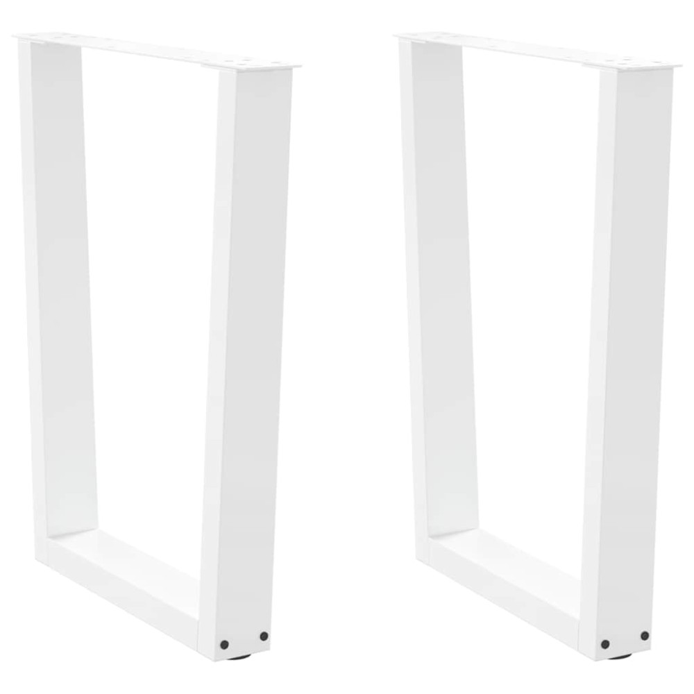 vidaXL Picioare de masă în formă de V, 2 buc., alb, 60 x (72-73,3) cm, oțel