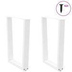 vidaXL Picioare de masă în formă de V, 2 buc., alb, 60 x (72-73,3) cm, oțel vidaXL Picioare de masă în formă de V, 2 buc., alb, 60 x (72-73,3) cm, oțel