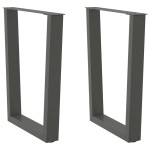 vidaXL Picioare de masă în formă de V, 2 buc., antracit, 60x(72-73,3) cm, oțel