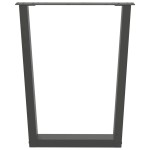 vidaXL Picioare de masă în formă de V, 2 buc., antracit, 60x(72-73,3) cm, oțel