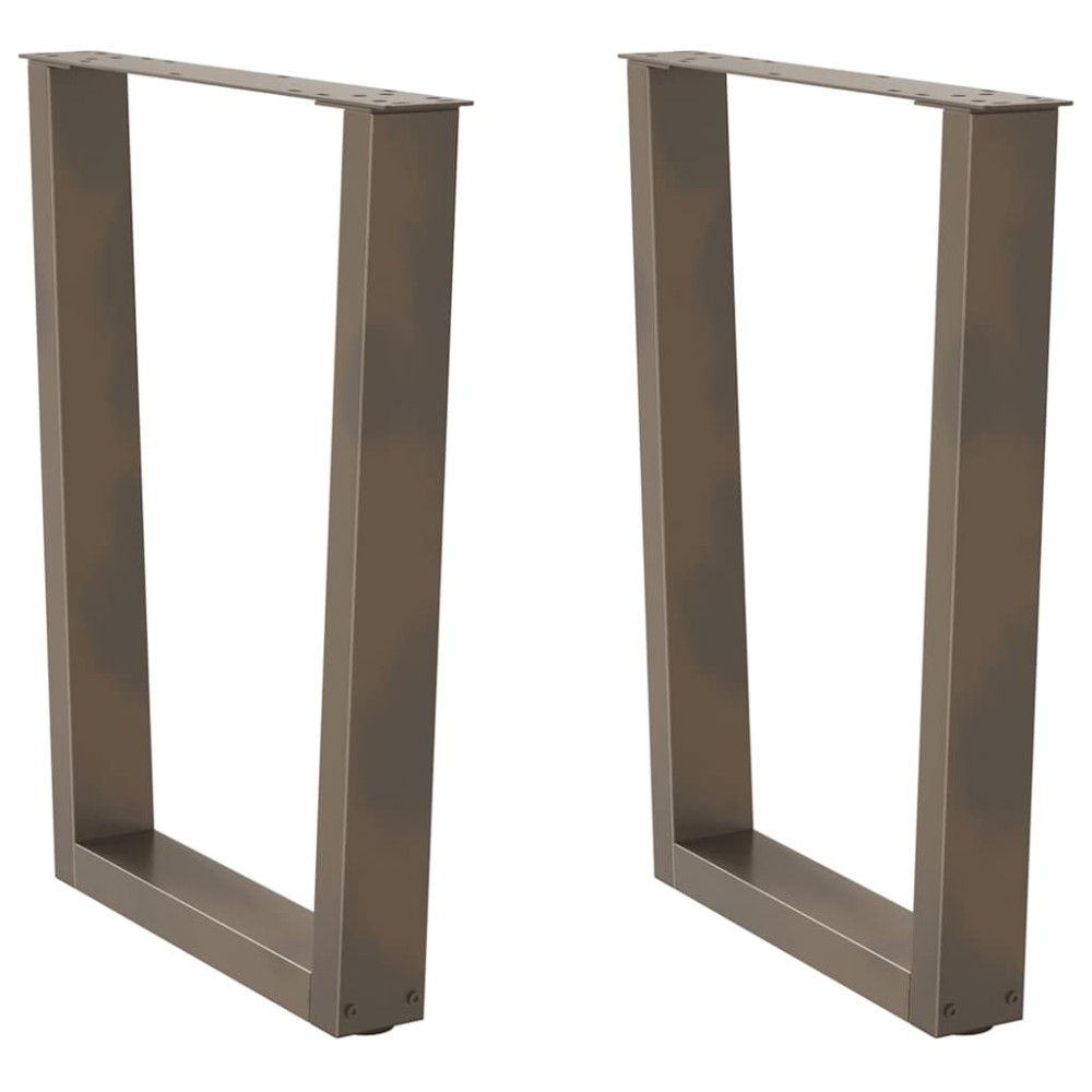 vidaXL Picioare de masă în formă de V, 2 buc., oțel natural, 60 x (72-73,3) cm