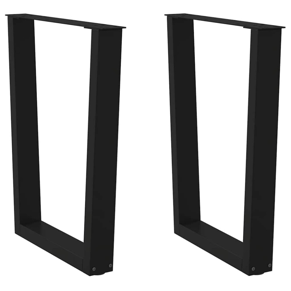vidaXL Picioare de masă în formă de V, 2 buc., negru, 70x(72-73,3) cm, oțel