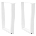 vidaXL Picioare de masă în formă de V, 2 buc., alb, 70x(72-73,3) cm, oțel vidaXL Picioare de masă în formă de V, 2 buc., alb, 70x(72-73,3) cm, oțel