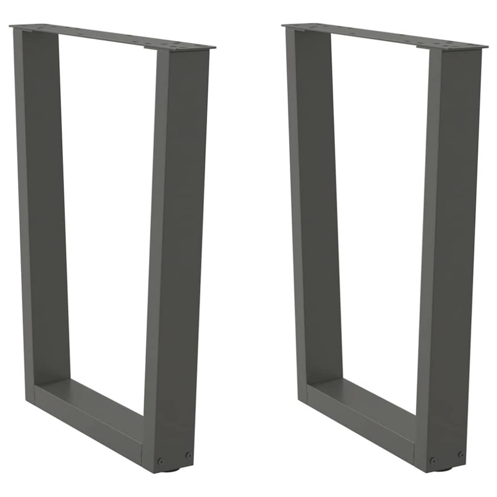 vidaXL Picioare de masă în formă de V, 2 buc., antracit, 70x(72-73,3) cm, oțel