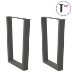 vidaXL Picioare de masă în formă de V, 2 buc., antracit, 70x(72-73,3) cm, oțel vidaXL Picioare de masă în formă de V, 2 buc., antracit, 70x(72-73,3) cm, oțel