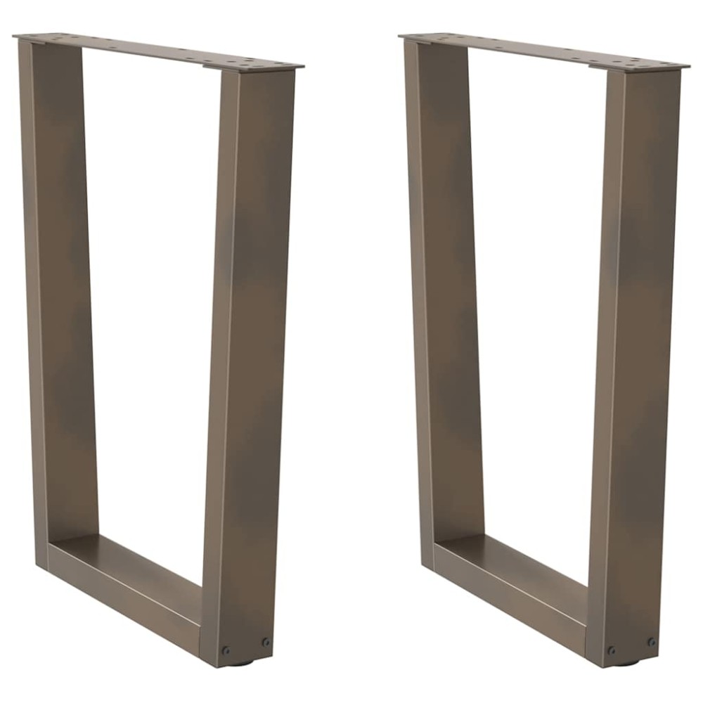 vidaXL Picioare de masă în formă de V, 2 buc., oțel natural, 70x(72-73,3) cm