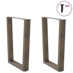 vidaXL Picioare de masă în formă de V, 2 buc., oțel natural, 70x(72-73,3) cm vidaXL Picioare de masă în formă de V, 2 buc., oțel natural, 70x(72-73,3) cm