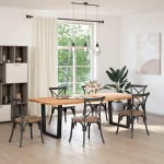 vidaXL Picioare de masă în formă de V, 2 buc., negru, 80x(72-73,3) cm, oțel