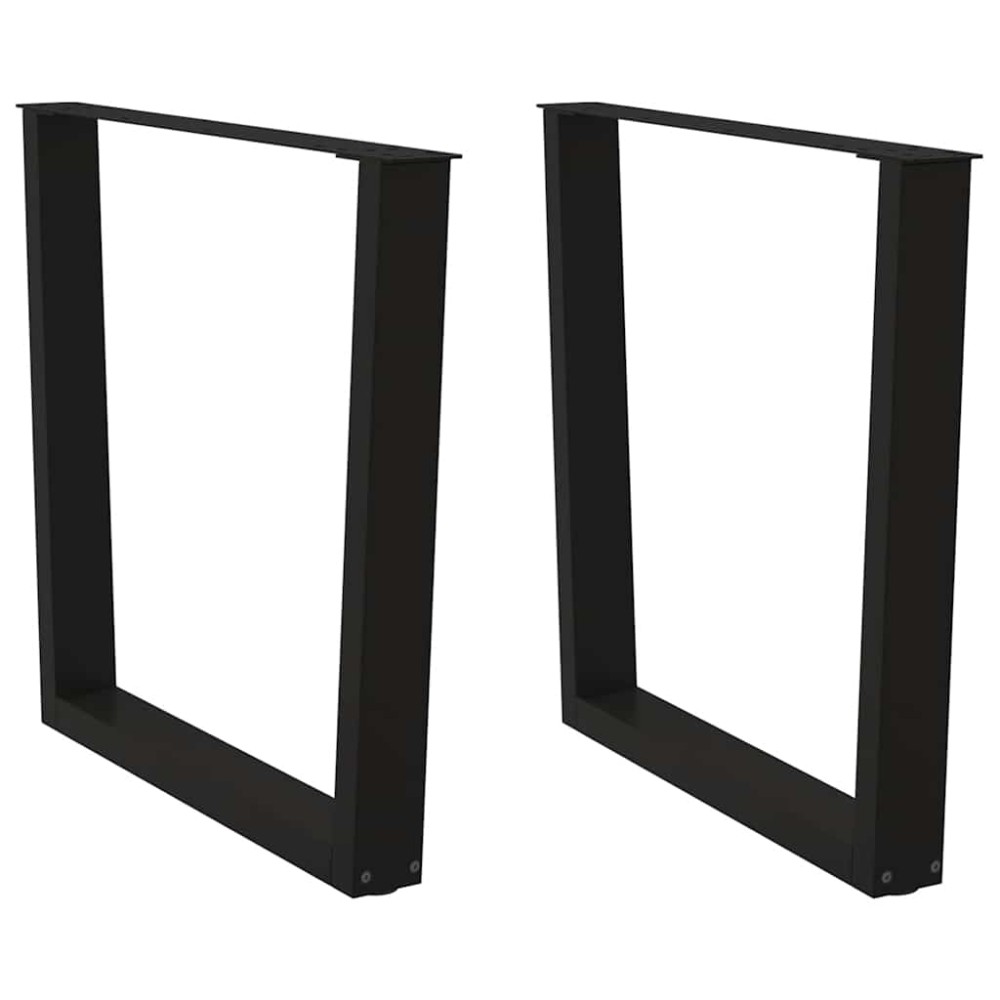 vidaXL Picioare de masă în formă de V, 2 buc., negru, 80x(72-73,3) cm, oțel