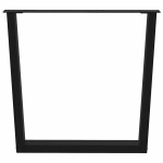 vidaXL Picioare de masă în formă de V, 2 buc., negru, 80x(72-73,3) cm, oțel