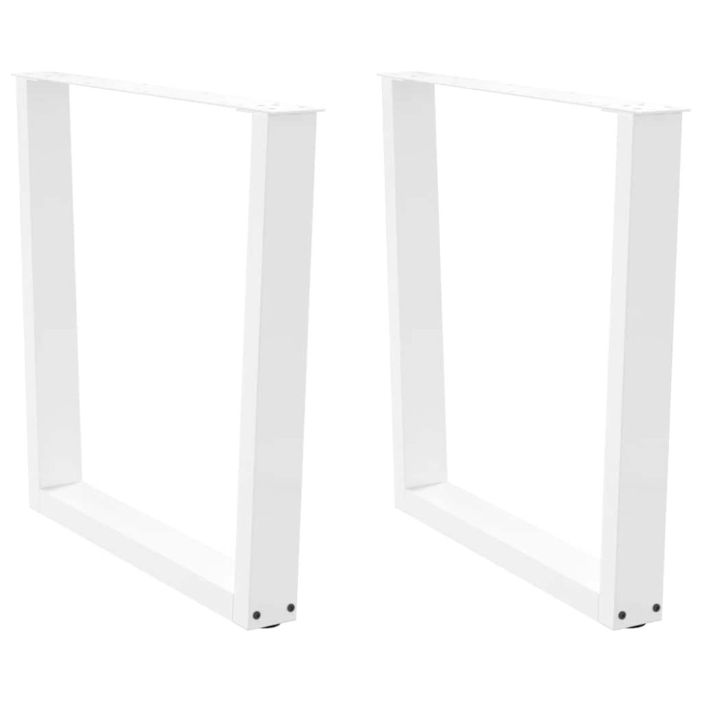 vidaXL Picioare de masă în formă de V, 2 buc., alb, 80x(72-73,3) cm, oțel