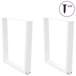vidaXL Picioare de masă în formă de V, 2 buc., alb, 80x(72-73,3) cm, oțel vidaXL Picioare de masă în formă de V, 2 buc., alb, 80x(72-73,3) cm, oțel