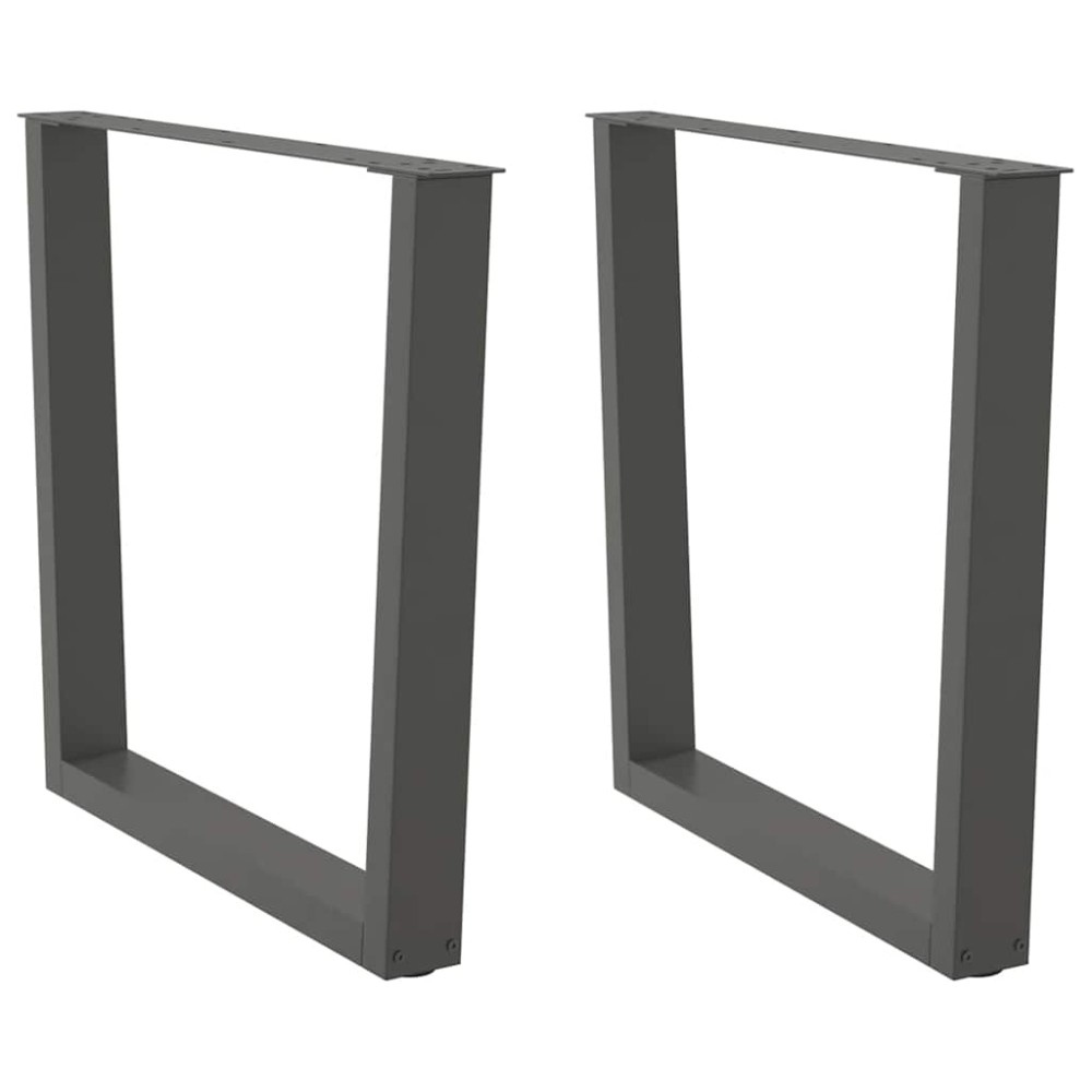vidaXL Picioare de masă în formă de V, 2 buc., antracit, 80x(72-73,3) cm, oțel