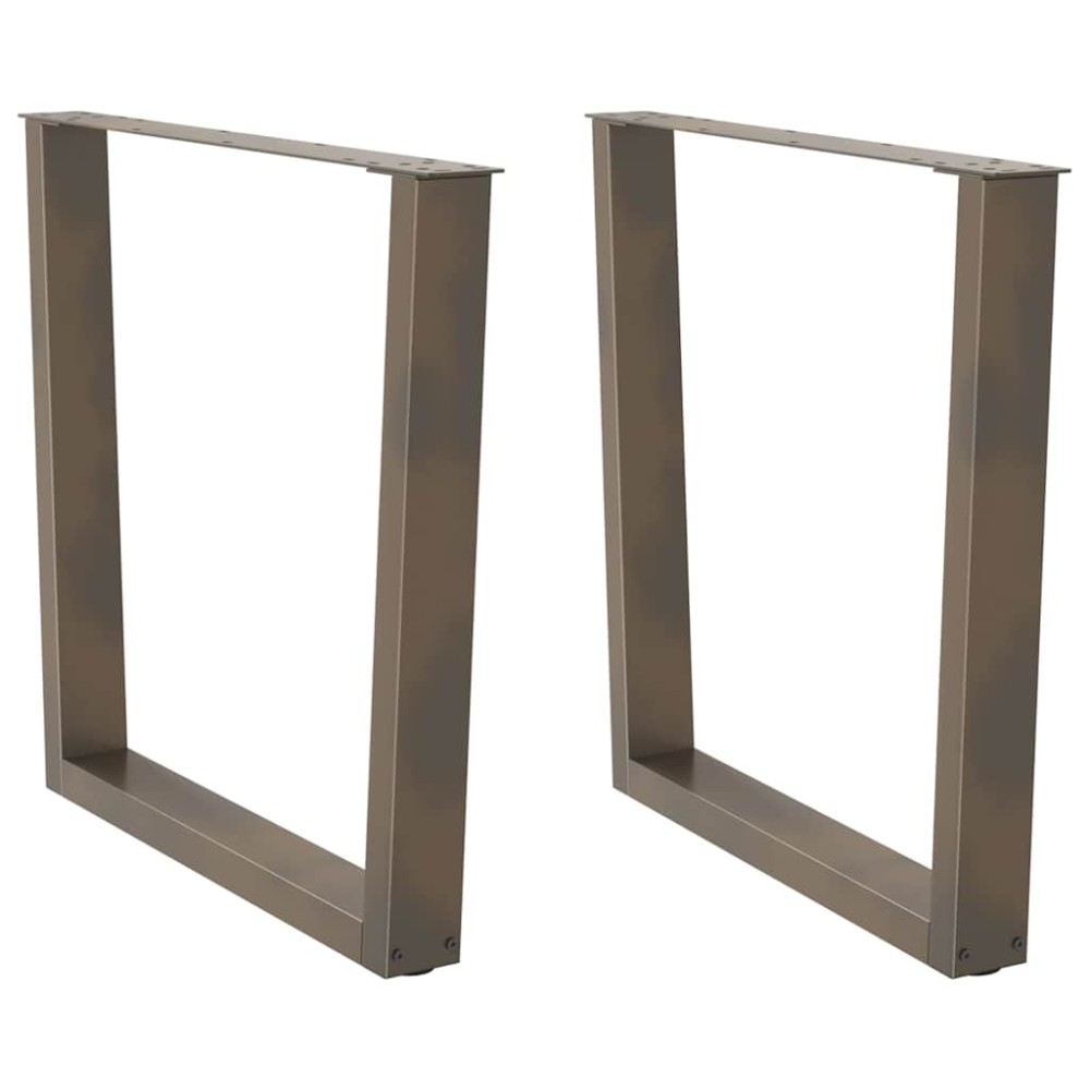 vidaXL Picioare de masă în formă de V, 2 buc., oțel natural, 80x(72-73,3) cm