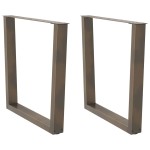 vidaXL Picioare de masă în formă de V, 2 buc., oțel natural, 80x(72-73,3) cm vidaXL Picioare de masă în formă de V, 2 buc., oțel natural, 80x(72-73,3) cm
