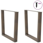 vidaXL Picioare de masă în formă de V, 2 buc., oțel natural, 80x(72-73,3) cm vidaXL Picioare de masă în formă de V, 2 buc., oțel natural, 80x(72-73,3) cm