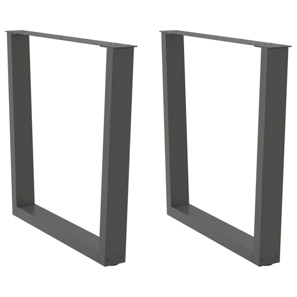 vidaXL Picioare de masă în formă de V, 2 buc., antracit, 90x(72-73,3) cm, oțel