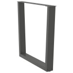 vidaXL Picioare de masă în formă de V, 2 buc., antracit, 90x(72-73,3) cm, oțel