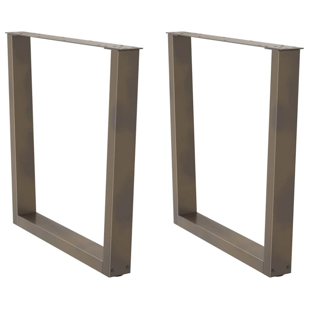 vidaXL Picioare de masă în formă de V, 2 buc., oțel natural, 90 x (72-73,3) cm