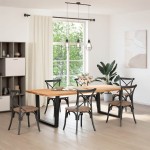 vidaXL Picioare de masă în formă de V, 2 buc., negru, 100 x (72-73,3) cm, oțel