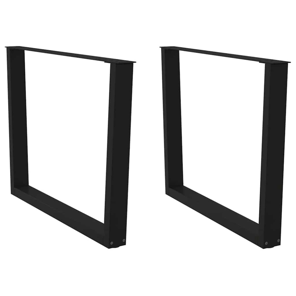 vidaXL Picioare de masă în formă de V, 2 buc., negru, 100 x (72-73,3) cm, oțel