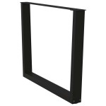 vidaXL Picioare de masă în formă de V, 2 buc., negru, 100 x (72-73,3) cm, oțel
